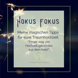 Warum ich sage: Gedichte für Hochzeiten? Lieber nicht!